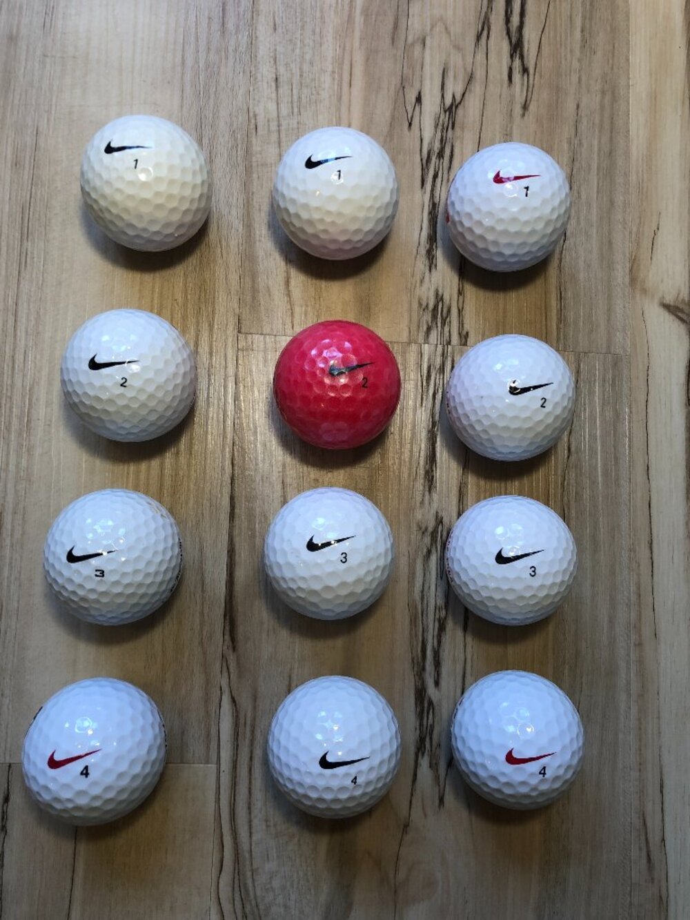 12 Nike PD Golf Balls Long Soft High Women Distance SFT Pink Mixed Used Lot